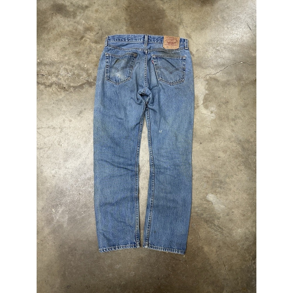 Vintage Levis 501 Jeans Mens 33x31 Button Fly Made In USA Denim 2001 Distressed
